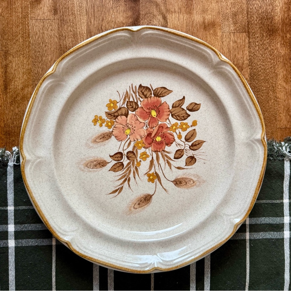 Floral Patterned Ceramic Serving Plate